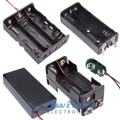 £9.49 • Buy AA / AAA / PP3 Battery Holder Box Case Connector Open Or Enclosed