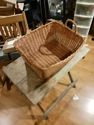 Woven Clothes Basket Terrific Shape. Beautiful Vintage Piece. • $20