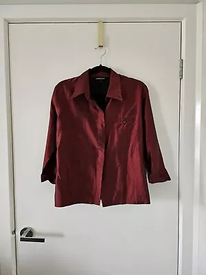 ZIMMERMANN Maroon Silk Shirt Size 3 • $50.64