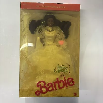 Wedding Fantasy Barbie African American Doll 1989 Mattel 07011 • $37.90