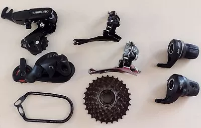 MTB Drivetrain Parts Lot - Front And Back Derailleurs Freewheel Shifters Etc. • $20