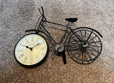 1986 Quartz Vintage Metal Bicycle Clock. *BATTERY INCLUDED*. Metal Clock Decor • $9.99