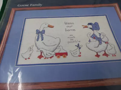 Vintage Dale Burdett GOOSE FAMILY Counted Cross Stitch Kit  7.5 X12.5  • $12.99