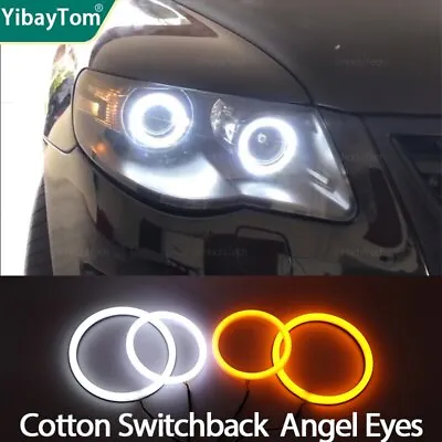 Cotton Turn Signal LED Angel Eyes Ring Light For Volkswagen VW Touareg 2007-2010 • $33.99