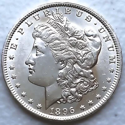 1896 Au/unc Morgan Silver Dollar 90% $1 Coin Us #e197 • $34