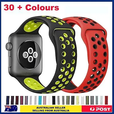 $2.99 • Buy IWatch Band Silicone Nike Sport Strap For Apple Watch 8-1 SE38-49MM Series