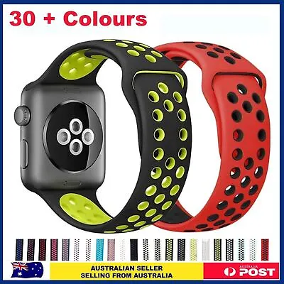 IWatch Band Silicone Nike Sport Strap For Apple Watch 8-1 SE38-49MM Series • $6.99