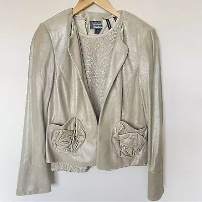 Neiman Marcus Ellen Tracy Leather Tank + Leather Blazer Jacket Sz 6 $648 • $38.97