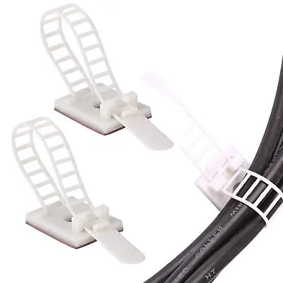 25 Pcs Self-Adhesive 3M Wire Tie Cable Clamp Clip Holder For Car Home House • £3