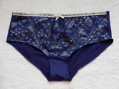 Mariemeili Size 12 Lace Front Briefs Blue And Ivory • £5.45