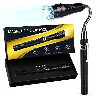 LED Magnetic Pickup Tool Gifts For Men Flexible Magnet Up To 22  For Hard To... • $32.58