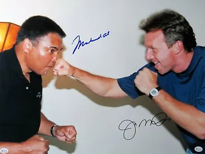 Muhammad Ali Joe Montana Autographed 16X20 Photo Punch JSA OA 7811548 • $1499.99