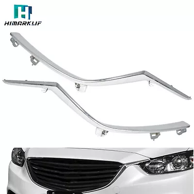 Chrome Pair Front Bumper Lower Grille Molding Trim For Mazda 6 2014-2017 • $63.44