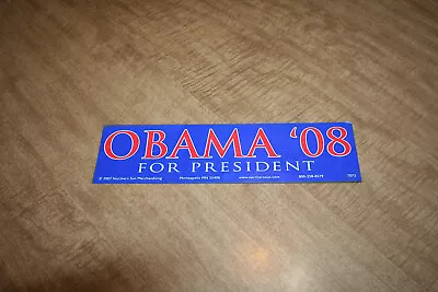 Vintage Obama For President '08 Magnetic Bumper Sticker See Pix!! • $9.99