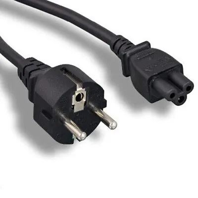 5' Ft Europe EU 3 Prong Power Cord IEC320 C5 To CEE 7/7 3-Prong Mickey Mouse • $2.79