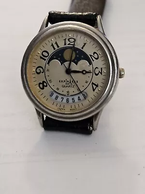 Vintage  Moon Phase LA EXPRESS Watch Women Date New Battery • $10