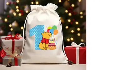 Handmade Winnie The Pooh Birthday 8piece Muslin Party Favor Bags Size 5x7 Gift B • $12.99