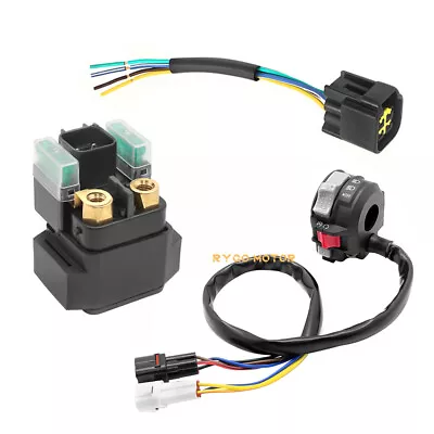 Start Stop Switch & Starter Solenoid Relay & Plug For Yamaha Raptor 125 250 • $36.95