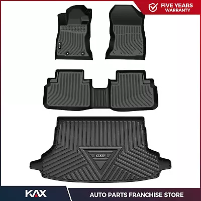 Floor Mats Liners &Rear Trunk Tray Liner For Subaru Forester 2019-2022 TPE Black • $100.99