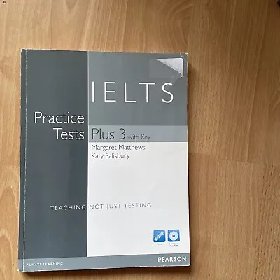 Pearson IELTS Practice Tests Plus 3 With Key With Cd Audio Matthews & Salisbury • £2