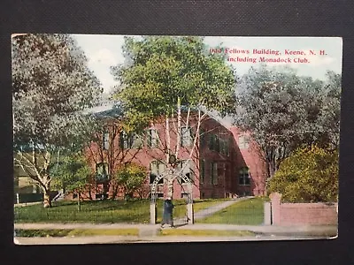 Antique POSTCARD C1907-16 Odd Fellows Building Monadnock Club KEENE NH (20534) • $6.82