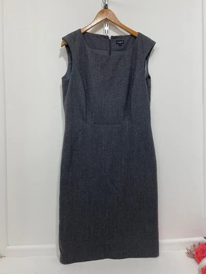 £6.99 • Buy HOBBS Ladies Grey Wool Sheath Work Office Dress UK 14 CG S35 