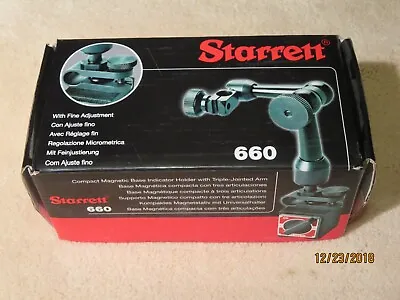 STARRETT 660 Compact Magnetic Base Indicator Holder W/fine Adjustment New • $109.50