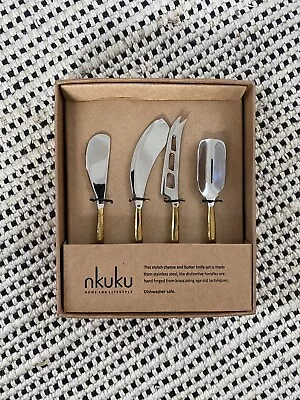 Nkuku Darsa Cheese Knife Set Unused And Boxed • £35
