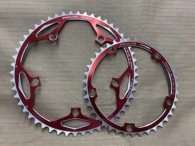 New For Campagnolo 10 Speed Specialties TA Chainrings 50/39 Red Anodized • $159