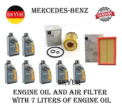 Engine Oil Filter With 7 Liters 5W-40 Motor Oil & Air Filter For Mercedes-Benz • $193.33