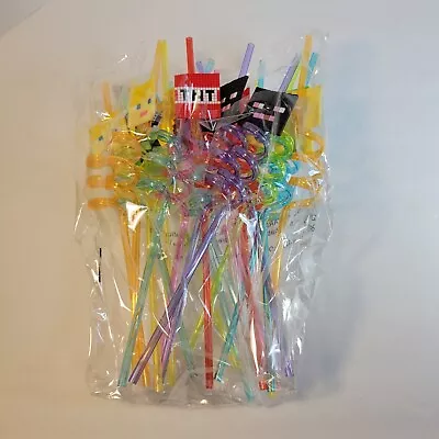 Kids Party Pack 22 Minecraft Swirly Straws Steve Alex Creeper TNT Enderman Pig • $12