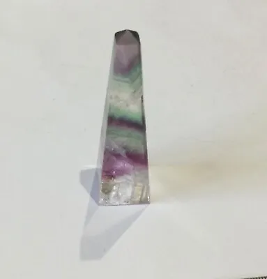 Rainbow Fluorite Quartz Crystal Obelisk • £6