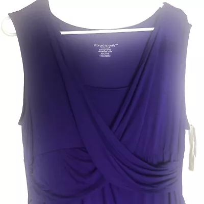 NWT Liz Lange Women's Size XXL Purple Sleeveless Maternity Nursing Knit Top G21 • $12.99