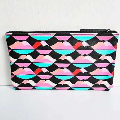 MAC Lip Pattern Makeup Cosmetic Bag Travel Toiletry Pouch Purse Brand New! • $17.95