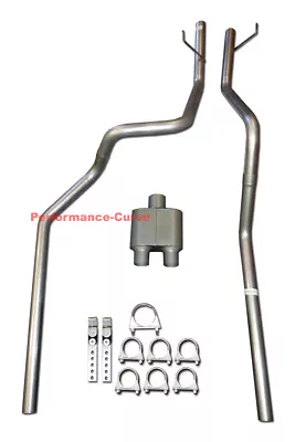 Dual Mandrel Bent Exhaust W/ FullBoar One Chamber Muffler Fits 02-05 Dodge Ram • $189.95