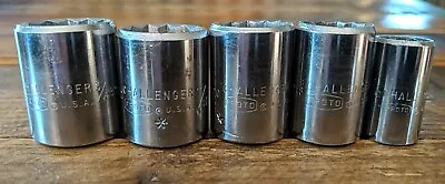 Vintage Challenger By PROTO 12 Point Sockets Set Of 5 3/8  Drive Made In USA • $14.99