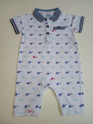 Baby Boy Ted Baker Romper 0/3 Helicopter Design  • £5