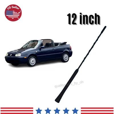 12 Inch Replacement Black Radio Antenna For Volkswagen Golf Cabrio 1996-2006 • $14.74