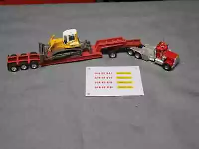 Peterbilt Heavy Haul Tractor W/jeep Lowboy And Bulldozer. 1/87th Scale. • $99.99