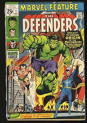 Marvel Feature #1 Fair 1.0 1st Appearance And Origin Defenders! Marvel 1971 • $0.99