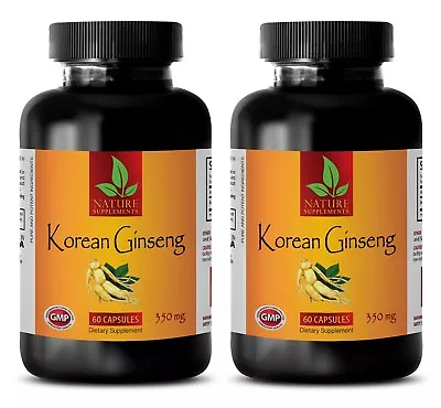 Enhancement Pills For Men - KOREAN GINSENG 350mg - Weight Supplements -2 Bottles • $65.02