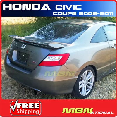 06-11 For Honda Civic 2D 2D SI Style Rear Trunk Wing Spoiler Primer Unpainted • $153.49