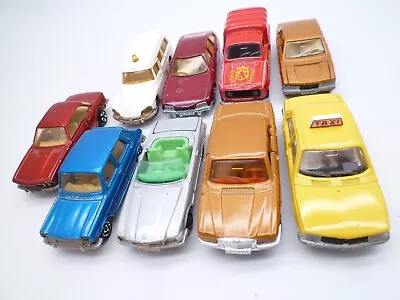 VINTAGE MAJORETTE CAR LOT X9: RENAULT MERCEDES CITROEN SIMCA PEUGEOT BMW 1970s • $29.12