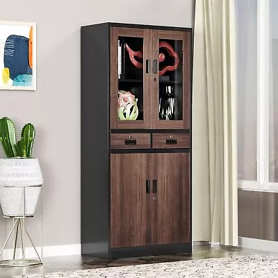 Metal Garage CabinetFreestanding Kitchen Pantry Storage Cabinet With Drawer • $218.48