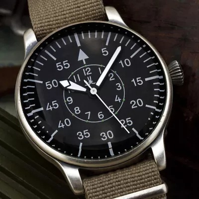 Big Military Aviation Aviator Watch B-Watch Observation Air Force 42mm Pilot • £56.83