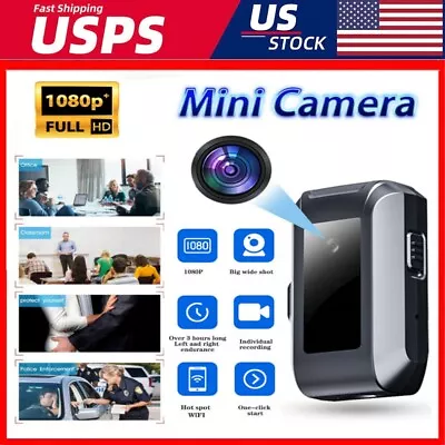 Mini Wifi Camera 1080P Camcorder HD Night Vision Sports Body Clip Video Recorder • $36.08