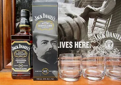 Jack Daniels Master Distiller No.1  700ML 43% Boxed & Set Of 6 Distiller Glasses • $749
