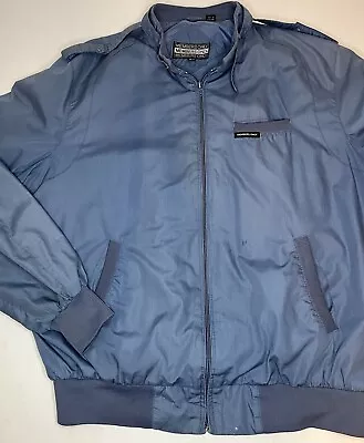 Vintage Members Only Jacket Men's XLT Blue Windbreaker Iconic Racer Hong Kong • $19.50