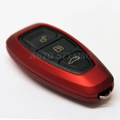 £11.16 • Buy Metallic Red Key Cover Case For Ford Smart Key Remote Protector Shell Bag Fob 39