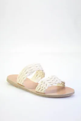 Ancient Greek Sandals Womens Melia Woven Sandals Off White Size 41 • $81.29